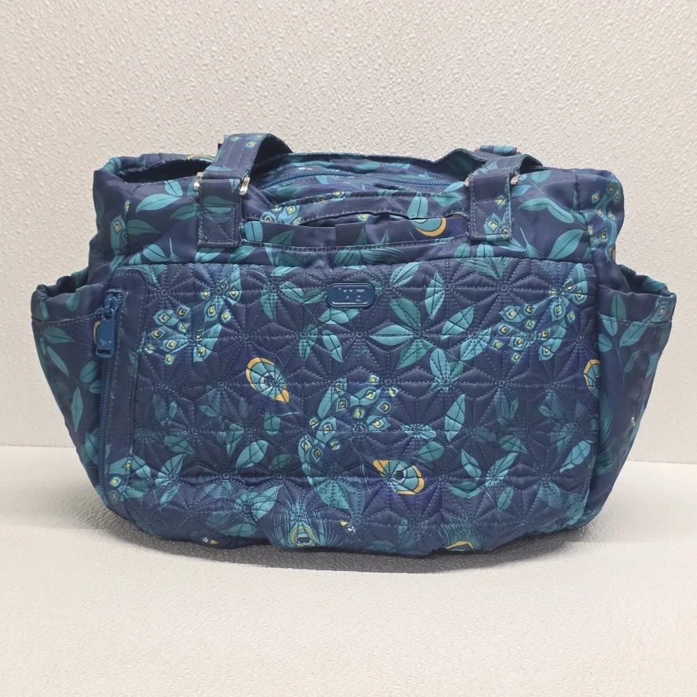 Lug Scuttle Peacock Blue Large Shoulder Bag Purse